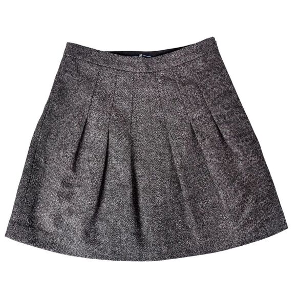 Vintage Gap 100% Wool Brown Pleated Lined Skirt Size 28 Waist - Picture 1 of 8